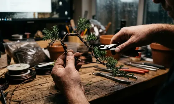 Transforming Upright Nursery Stock into a Flowing Cascade Bonsai